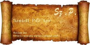 Szeidl Péter névjegykártya