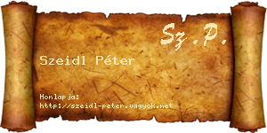 Szeidl Péter névjegykártya